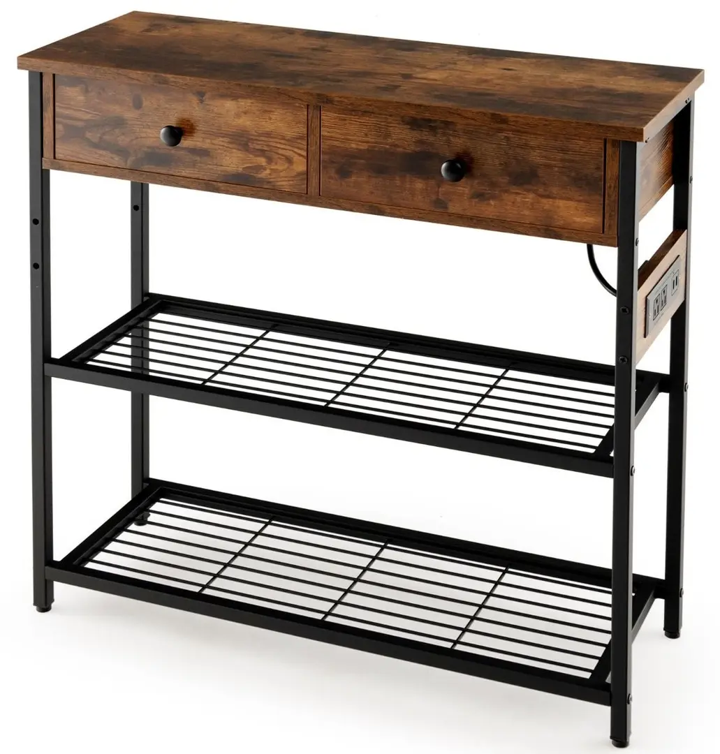 Консольный стол Costway JV11721DE-CF (Rustic Brown)