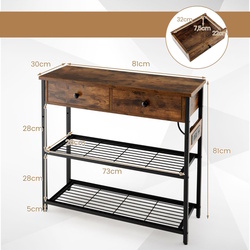 Консольный стол Costway JV11721DE-CF (Rustic Brown) Thumb