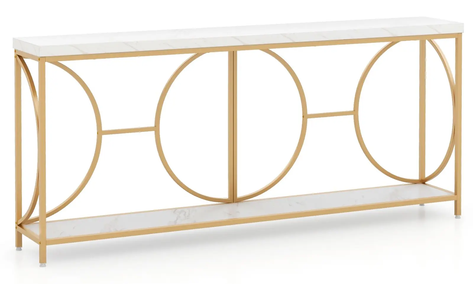 Консольный стол Costway JV12017WH (White/Gold)