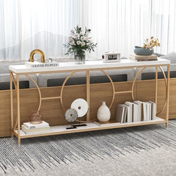 Консольный стол Costway JV12017WH (White/Gold) Thumb