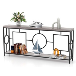 Консольный стол Costway JV12018CF (Grey/Black) Thumb