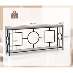 Консольный стол Costway JV12018CF (Grey/Black) Thumb