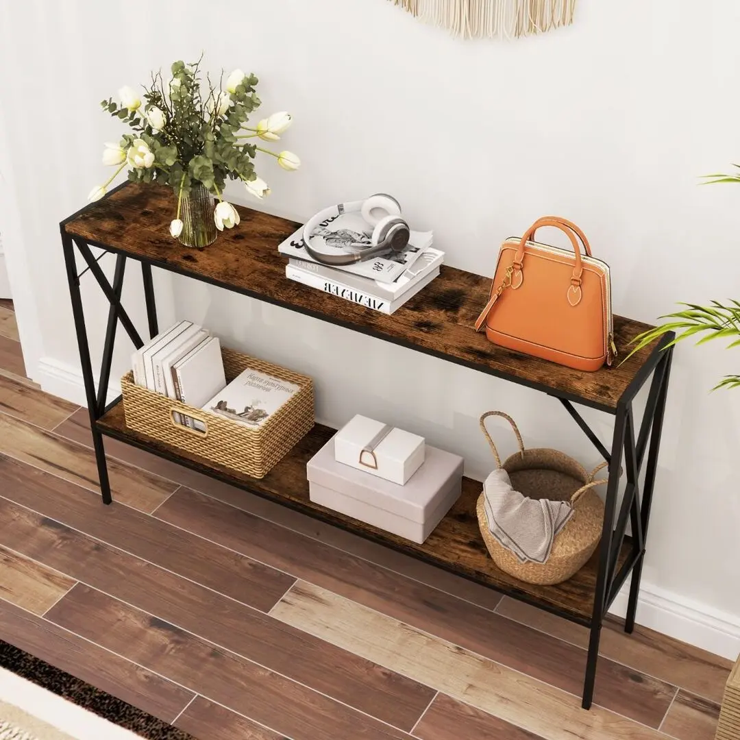 Консольный стол Costway JV12134CF (Rustic Brown)