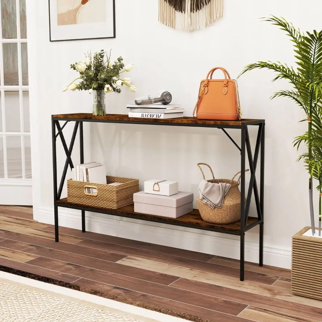 Консольный стол Costway JV12134CF (Rustic Brown)