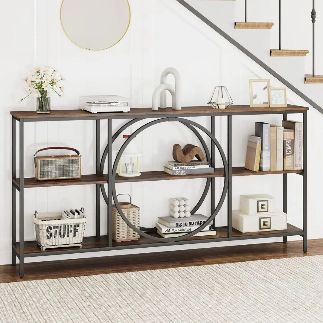 Masa auxiliara Costway JV12463CF (Coffee/Black) - 5