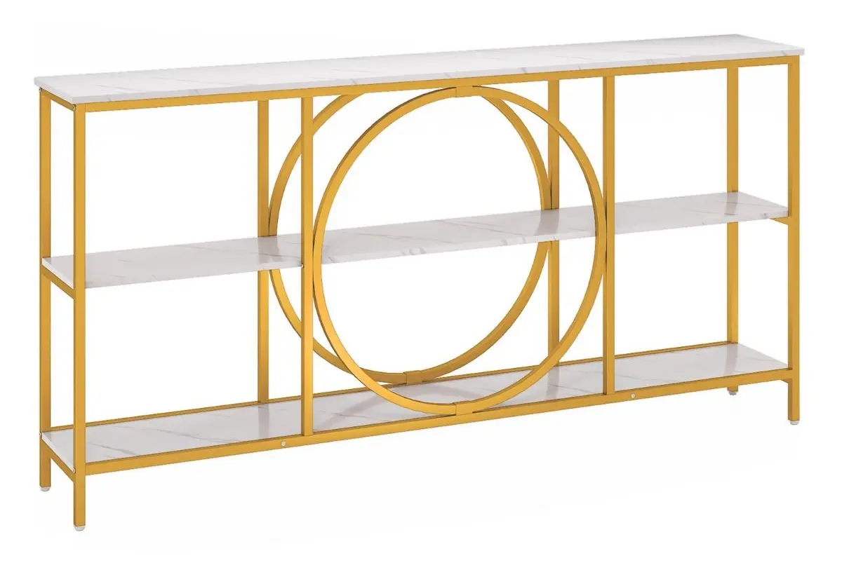 Консольный стол Costway JV12463WH (White/Gold)