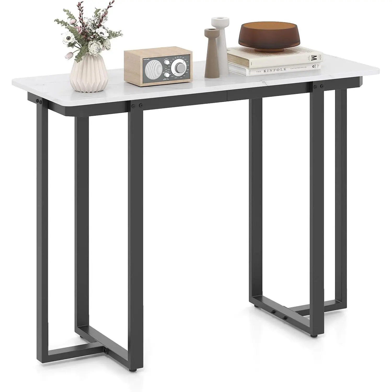 Консольный стол Costway JV12593DK (Black/White) - 3
