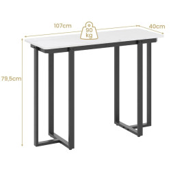 Консольный стол Costway JV12593DK (Black/White) Thumb