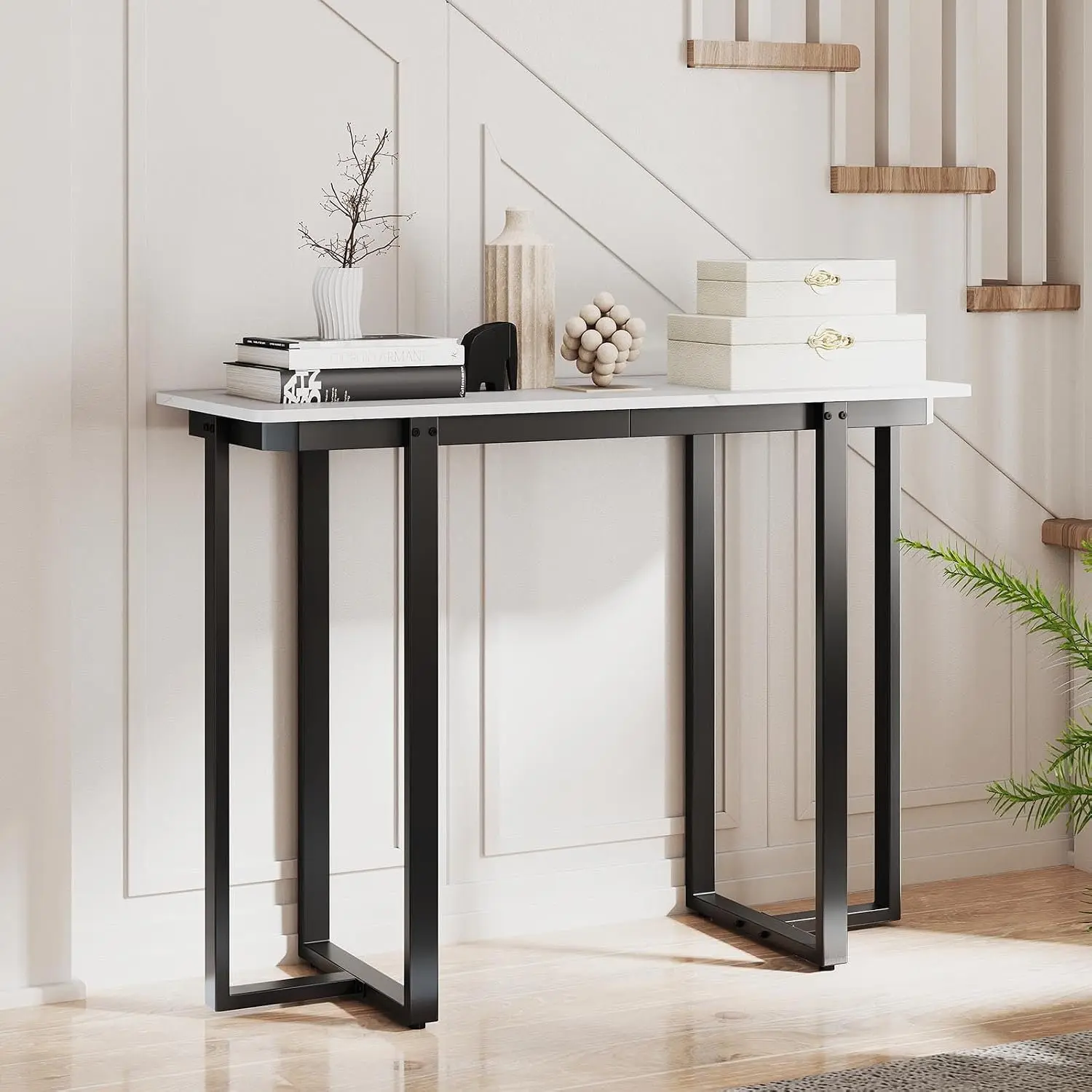 Консольный стол Costway JV12593DK (Black/White) - 5