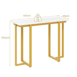 Masa auxiliara Costway JV12593GD (White/Gold) Thumb