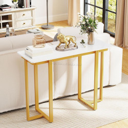 Консольный стол Costway JV12593GD (White/Gold)