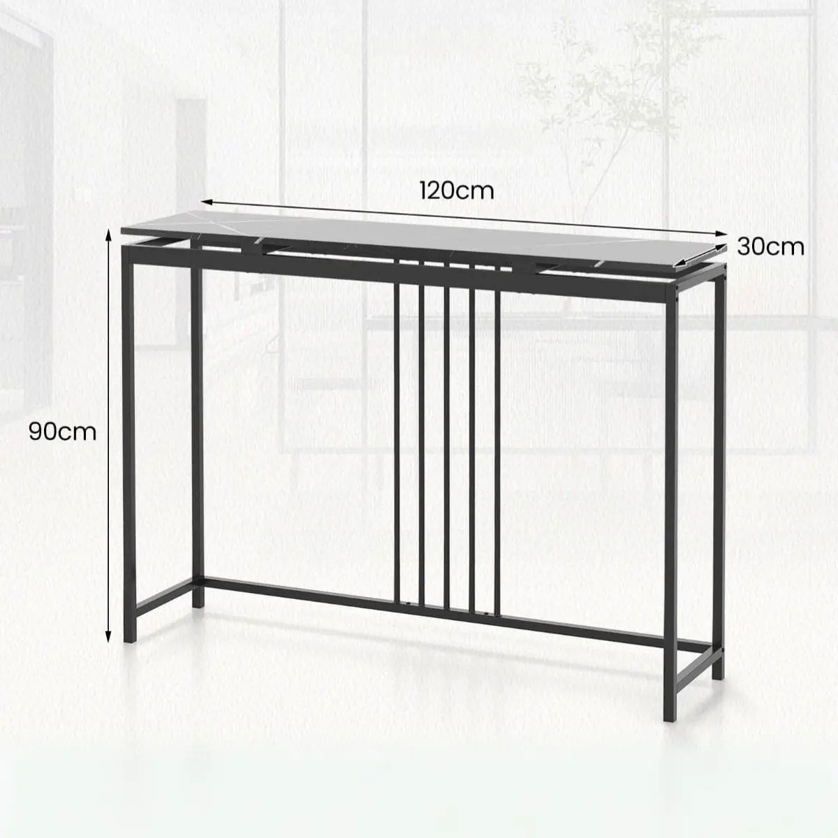 Консольный стол Costway JV13088DK (Black) - 3