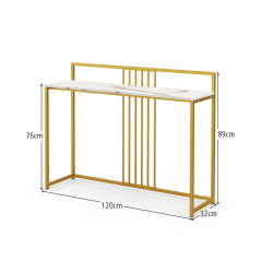Консольный стол Costway JV13092WH (White/Gold) Thumb