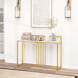 Консольный стол Costway JV13092WH (White/Gold) Thumb