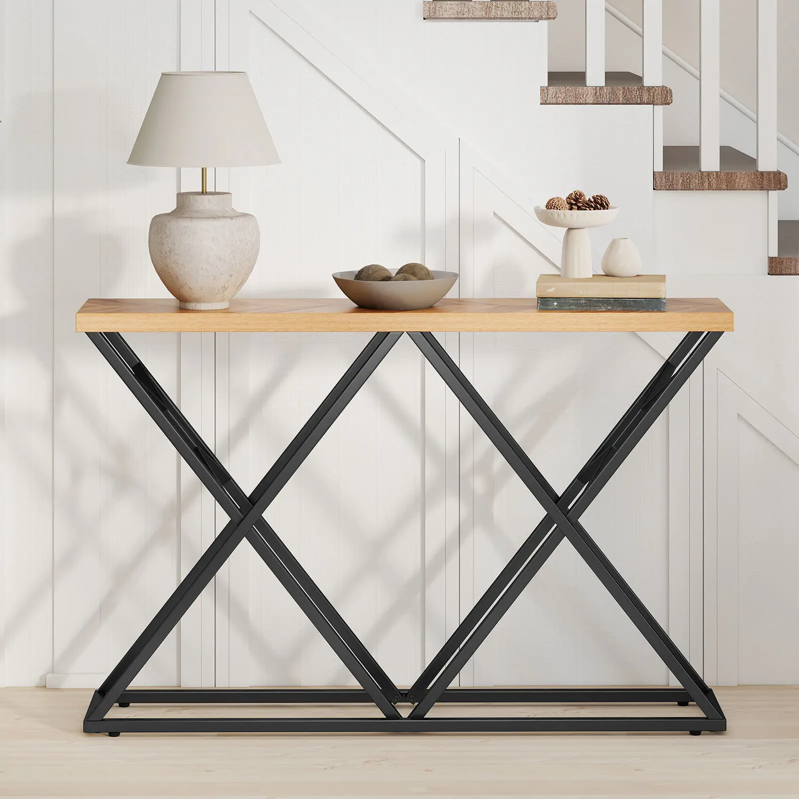 Консольный стол Costway JV13292CF (Natural) - 4
