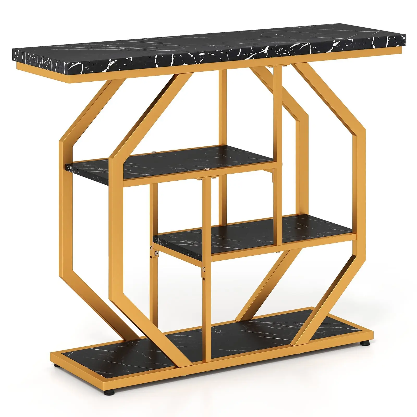 Masa auxiliara Costway JV13295DK (Black/Gold) - 2