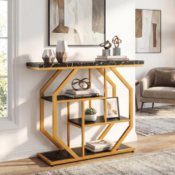 Консольный стол Costway JV13295DK (Black/Gold)