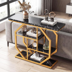 Masa auxiliara Costway JV13295DK (Black/Gold) Thumb