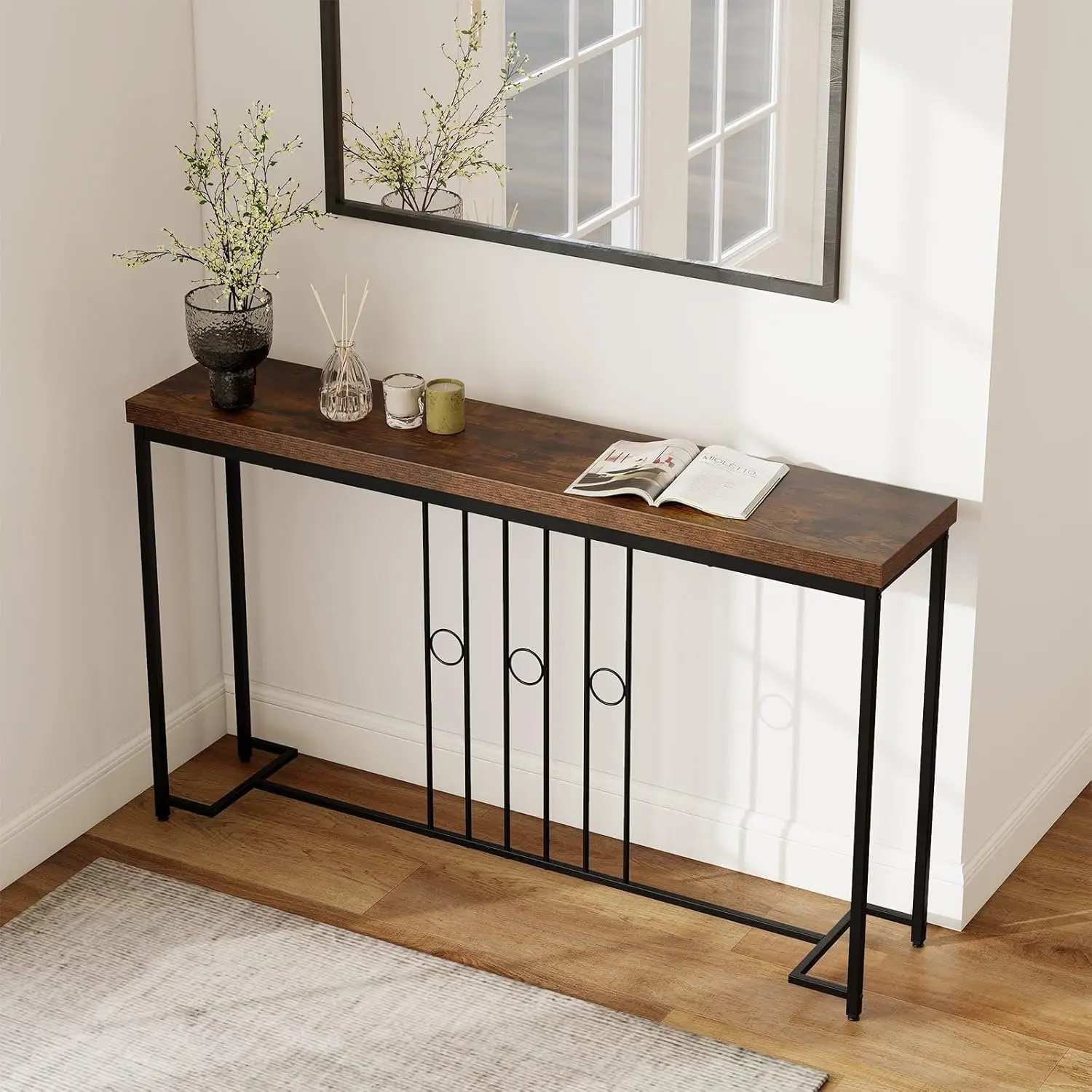 Консольный стол Costway JV13296CF (Brown) - 4