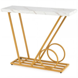 Консольный стол Costway JV13298WH (White/Gold) Thumb