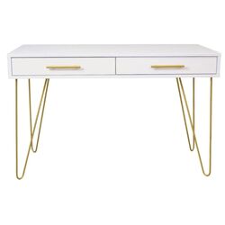 Masa auxiliara DP Mia cu sertar (White/Gold) Thumb