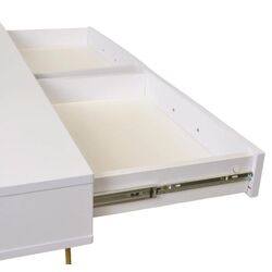 Masa auxiliara DP Mia cu sertar (White/Gold) Thumb