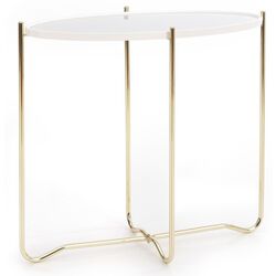 Masa auxiliara Halmar KN2 (White/Gold) Thumb
