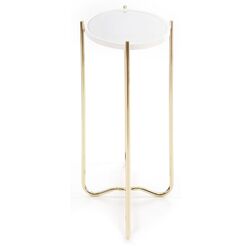 Masa auxiliara Halmar KN2 (White/Gold) Thumb