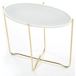 Masa auxiliara Halmar KN2 (White/Gold) Thumb