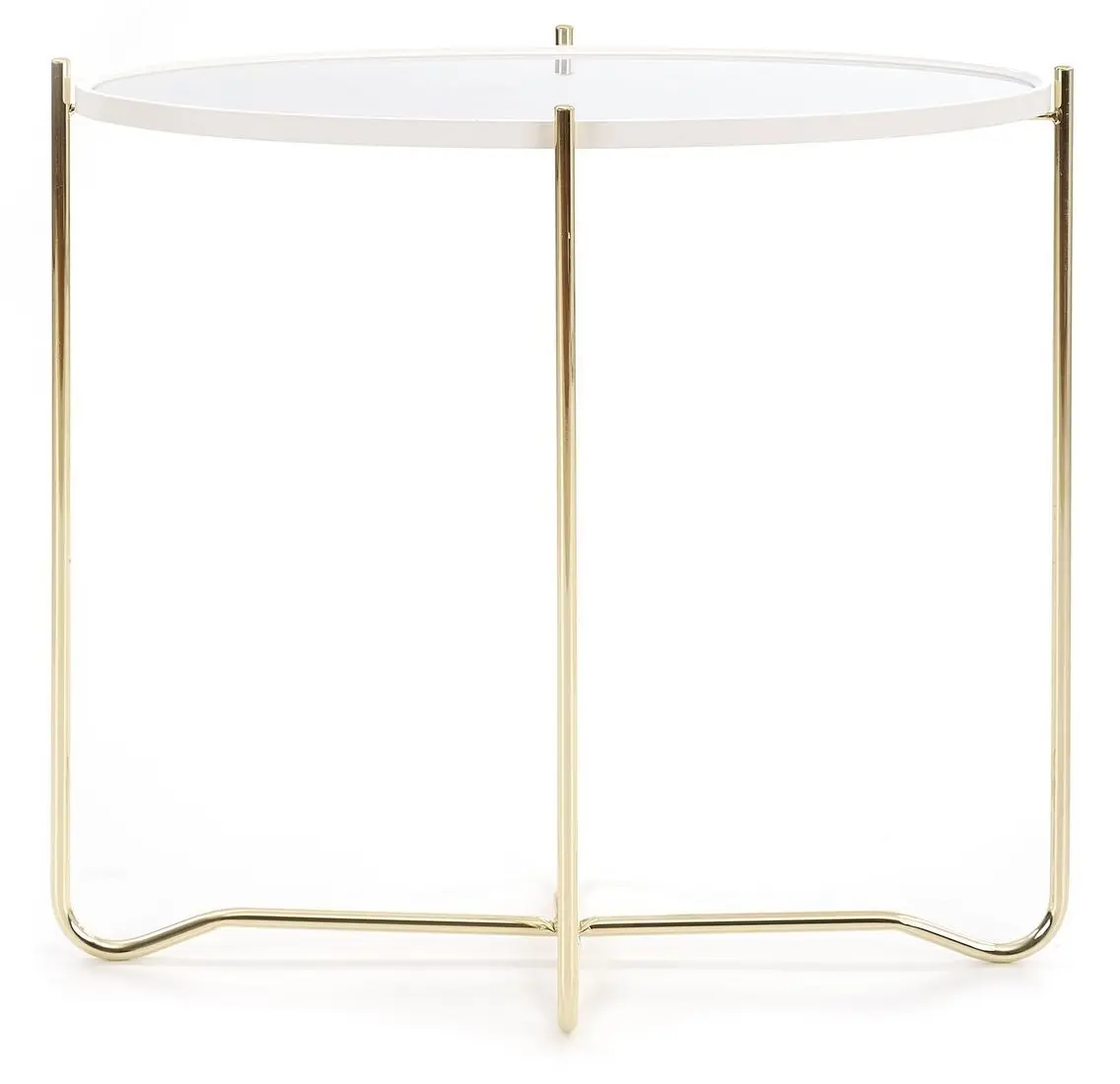Masa auxiliara Halmar KN2 (White/Gold)