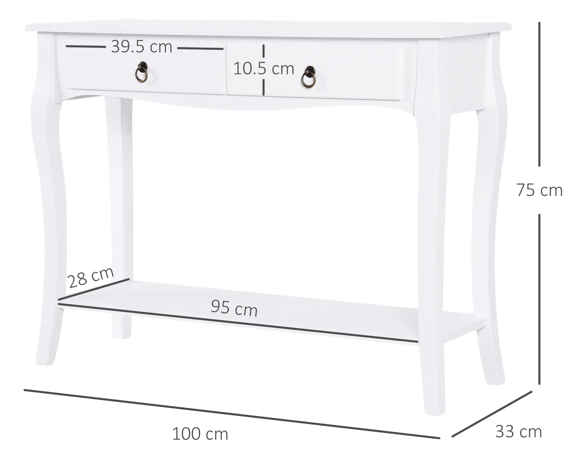 Консольный стол Homcom 831-182 (White) - 8