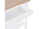 Masa auxiliara Homcom 837-046 75x27x80 cm (White/Oak)