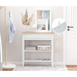 Консольный стол Homcom 837-046 75x27x80 cm (White/Oak) Thumb