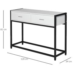 Masa auxiliara Homcom 837-099 120x34x81 cm (White/Black) Thumb