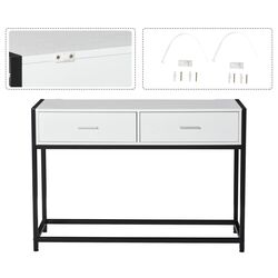 Masa auxiliara Homcom 837-099 120x34x81 cm (White/Black) Thumb