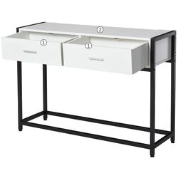 Masa auxiliara Homcom 837-099 120x34x81 cm (White/Black) Thumb