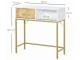 Masa auxiliara Homcom 837-154 80x30 cm (White/Oak/Gold)