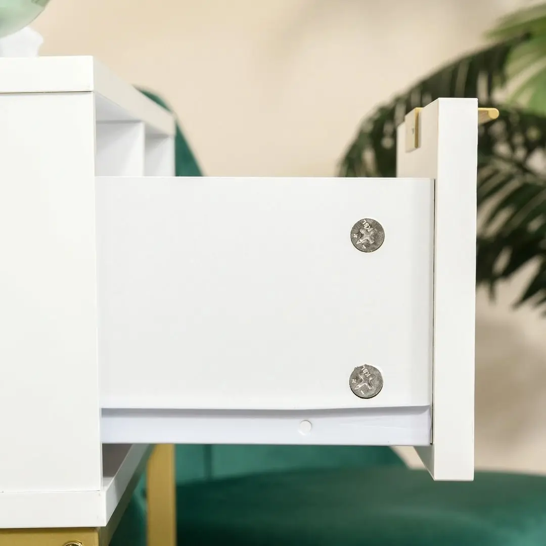 Консольный стол Homcom 837-154 80x30 cm (White/Oak/Gold)