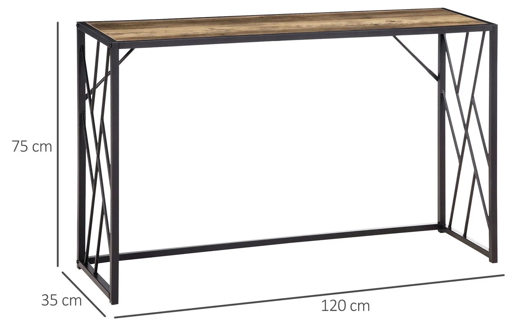 Консольный стол Homcom 837-171BN 120x75x35 cm (Brown/Black)