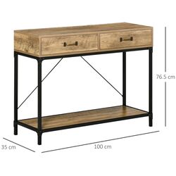 Консольный стол Homcom 837-177 100x35x76 cm (Brown/Black) Thumb