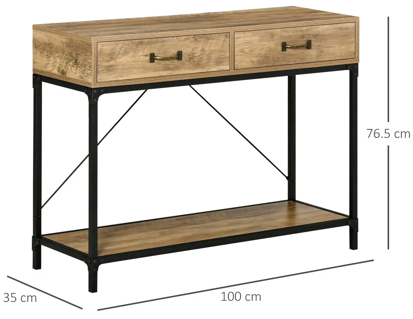 Консольный стол Homcom 837-177 100x35x76 cm (Brown/Black)