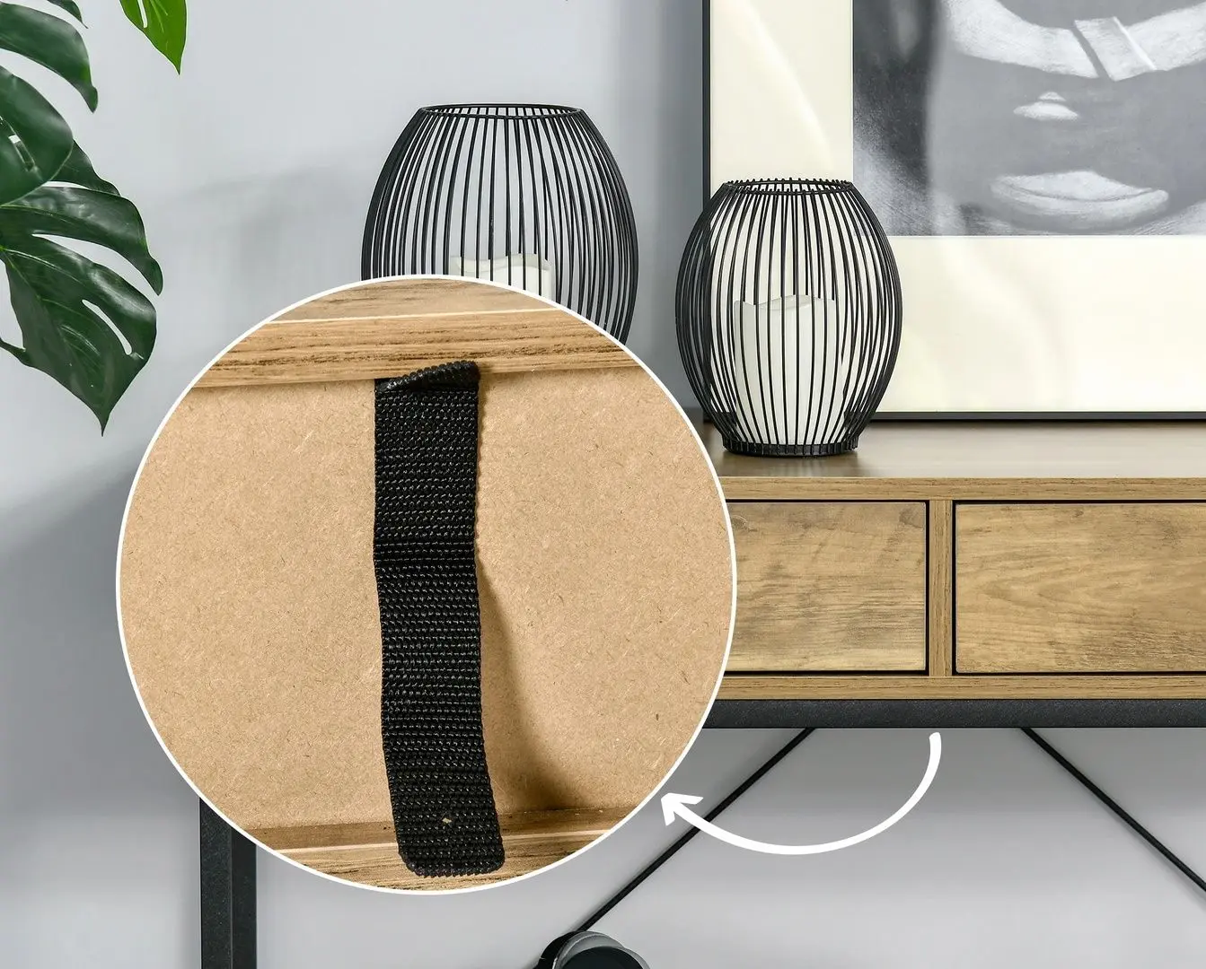 Консольный стол Homcom 837-177 100x35x76 cm (Brown/Black)