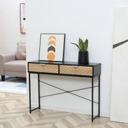 Консольный стол Homcom 837-198BK (Black/Natural)
