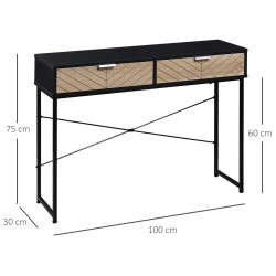 Консольный стол Homcom 837-198BK (Black/Natural) Thumb