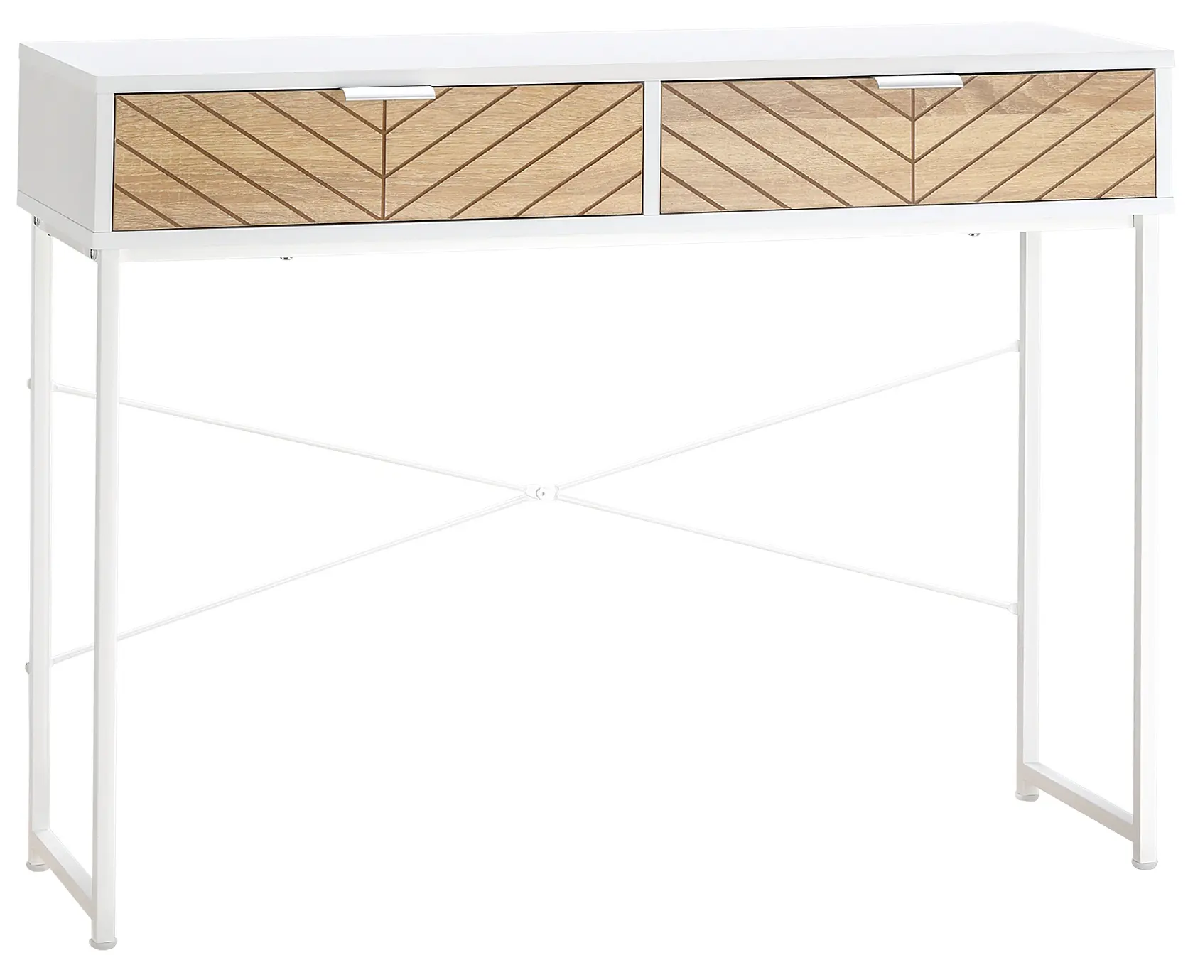 Консольный стол Homcom 837-198WT (White/Natural) - 2