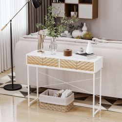 Консольный стол Homcom 837-198WT (White/Natural)