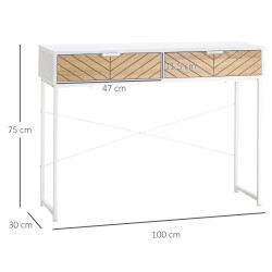 Консольный стол Homcom 837-198WT (White/Natural) Thumb