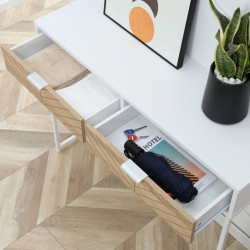 Консольный стол Homcom 837-198WT (White/Natural) Thumb