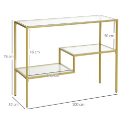 Консольный стол Homcom 837-358V00CR (Gold/Transparent) Thumb