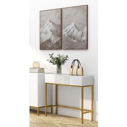 Masa auxiliara Homcom 837-471V80WT (White/Gold) Thumb